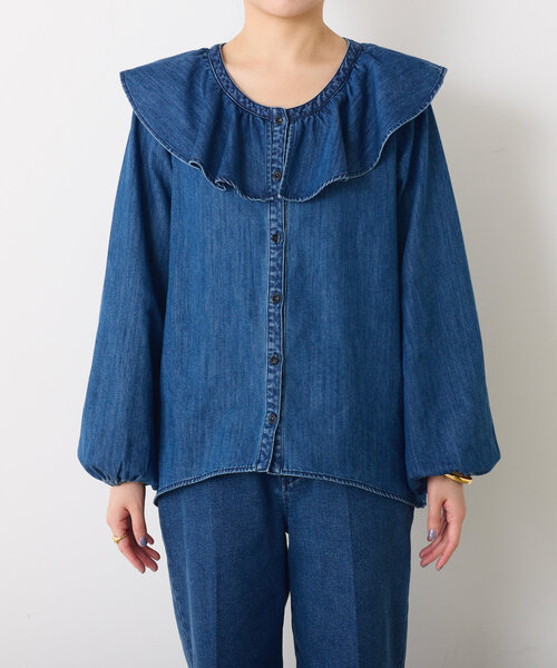 「COLLAGE GALLARDAGALANTE」 「Q.anos」長袖カットソー FREE ブルー レディース COLLAGE GALLARDAGALANTE 「COLLAGE GALLARDAGALANTE」 「Q.anos