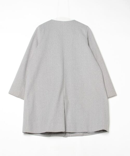 「Green Parks」 「chocol raffine robe」ノーカラーコート FREE グレー レディース_画像2