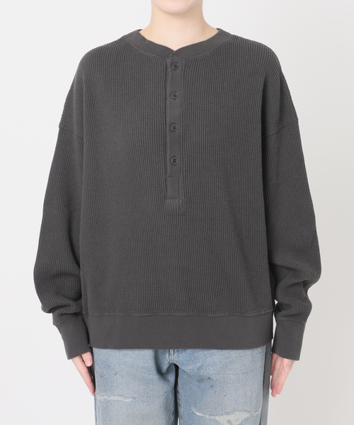 FRAMeWORK ヘンリーワッフルプルオーバー FRAMeWORK tシャツ 「追加」ワッフルヘンリープルオーバー
