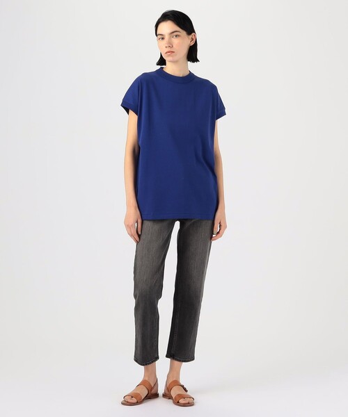 ATON　半袖シャツ　ブルー ATON シャツ ATON COTTON LAWN OS SHORT-SLEEVE SHIRTS メンズ