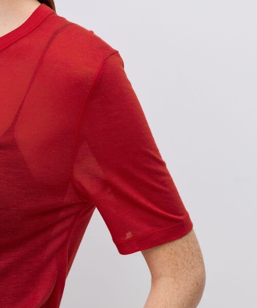 tシャツ テンセルシルク ベーシックTシャツ レディース BACCA tシャツ テンセルシルク ベーシックTシャツ レディース