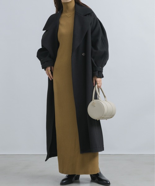 「NEUNA」 ニットワンピース SMALL ブラウン レディース_画像3