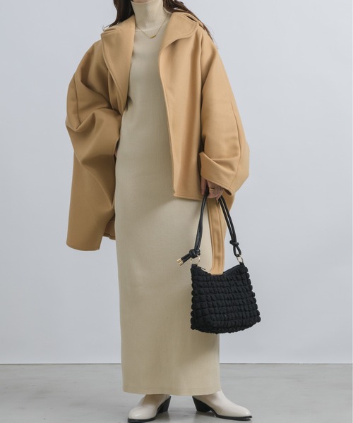 「NEUNA」 ニットワンピース SMALL ブラウン レディース_画像4