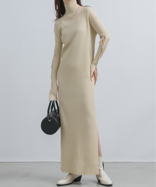 「NEUNA」 ニットワンピース SMALL ブラウン レディース_画像5