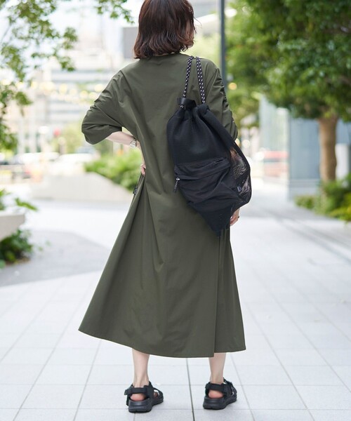 coen（コーエン） uvカット ワンピース 「C.mt」袖ドロストワンピース