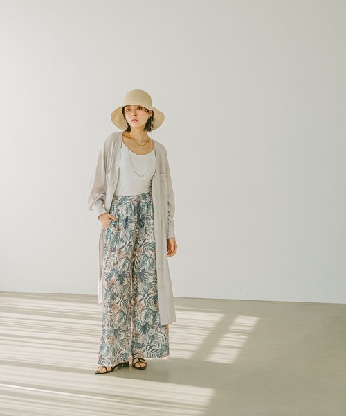 【BAYFLOW】ロングワンピース BAYFLOW ワンピース 「綿ボイルで涼しげ」バティック風プリント