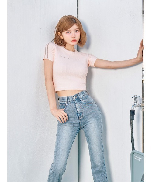【ミ】Darich ラインパイルニットトップス Darich（ダーリッチ） ラインパイルニットトップス レディース