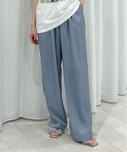 Ameri（アメリ） ワイドパンツ パンツ RELAX SILKY STRIGHT PANTS