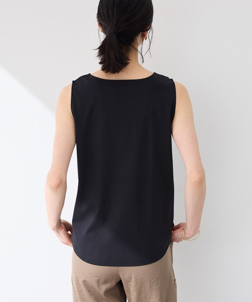 アシンメトリー タンクトップ タワーハウス プリント＆刺繍 Tシャツ one by one BY HAND 返品交換ギフト包装不可 レディース カットソー 9号 Mサイズ 半袖 シャーリングジャカード アシンメトリータンクトップ | maison