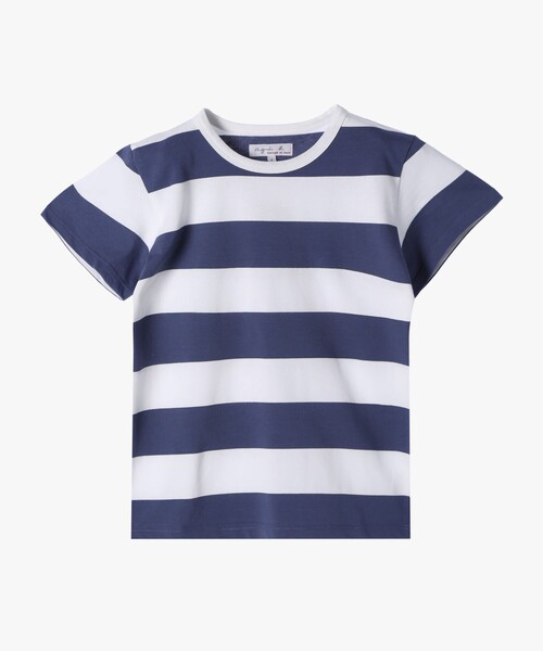 新品未使用品✨ agnes b.アニエスベー 半袖　ボーダーカットソー　サイズS agnes b.（アニエスベー） tシャツ 細ボーダー コットン 半袖Tシャツ