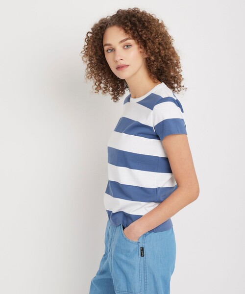 新品未使用品✨ agnes b.アニエスベー 半袖　ボーダーカットソー　サイズS agnes b.（アニエスベー） tシャツ 太ボーダー コットン 半袖Tシャツ