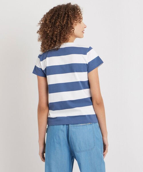 agnes.b ボーダーカットソー Ｔシャツ アニエス・ベー T1 agnes b.（アニエスベー） tシャツ 太ボーダー コットン 半袖Tシャツ