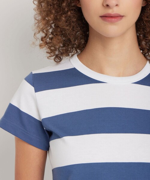 ！新品未使用 アニエス・ベー ボーダーＴシャツ agnes b.（アニエスベー） tシャツ 太ボーダー コットン 半袖 Tシャツ