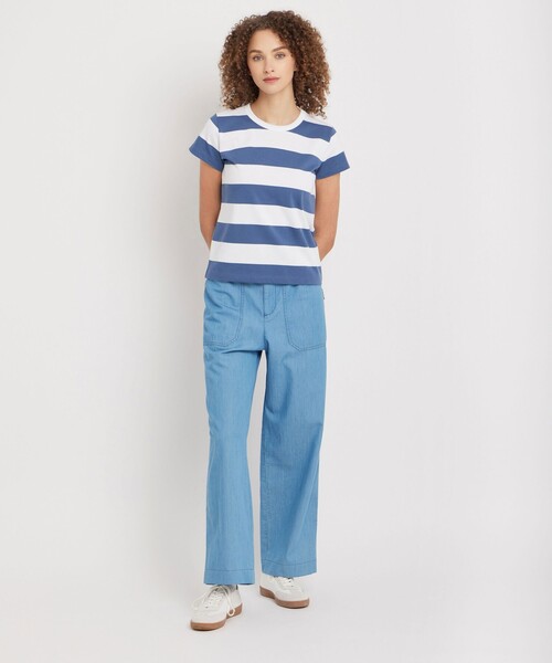 agnes b.（アニエスベー） tシャツ 太ボーダー コットン 半袖Tシャツ