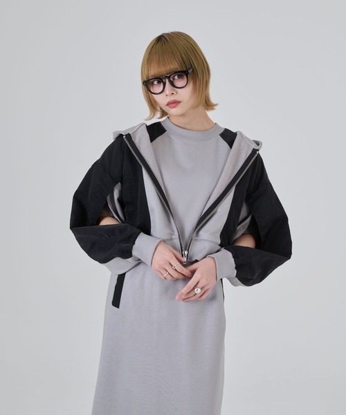 THEODORIC.dy（セオドリックディ） パーカー MA-1切替ケープパーカー