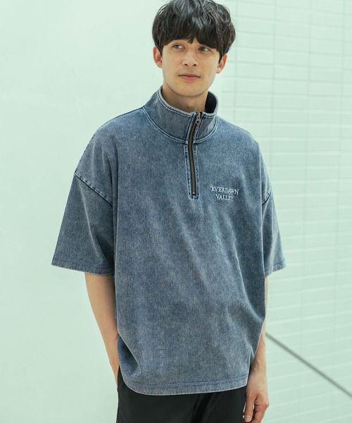 tシャツ デニムライクハーフZIP / 324598 メンズ | LAKOLE | 02