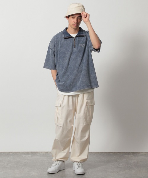 tシャツ デニムライクハーフZIP / 324598 メンズ | LAKOLE | 22