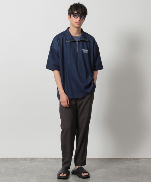 tシャツ デニムライクハーフZIP / 324598 メンズ | LAKOLE | 18