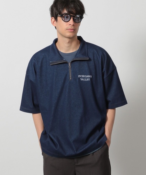 tシャツ デニムライクハーフZIP / 324598 メンズ | LAKOLE | 19