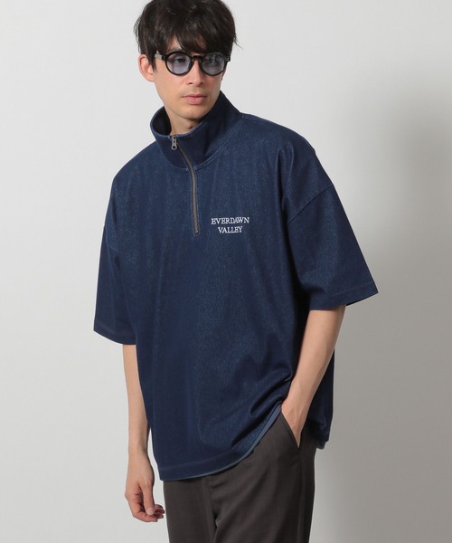 tシャツ デニムライクハーフZIP / 324598 メンズ | LAKOLE | 20