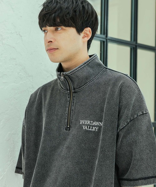tシャツ デニムライクハーフZIP / 324598 メンズ | LAKOLE | 04