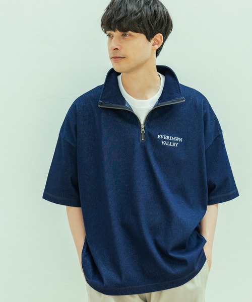tシャツ デニムライクハーフZIP / 324598 メンズ | LAKOLE | 06