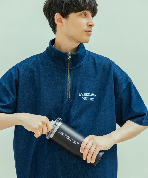 tシャツ デニムライクハーフZIP / 324598 メンズ | LAKOLE | 08