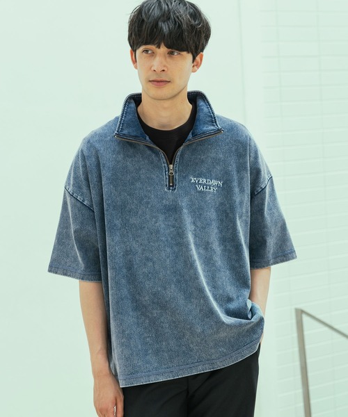 tシャツ デニムライクハーフZIP / 324598 メンズ | LAKOLE | 10