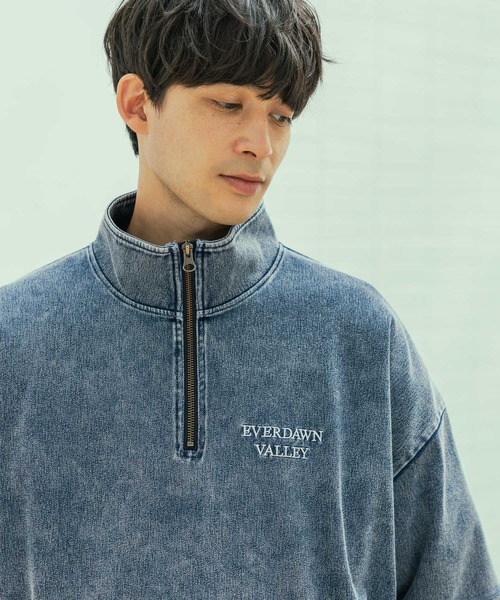 tシャツ デニムライクハーフZIP / 324598 メンズ | LAKOLE | 11