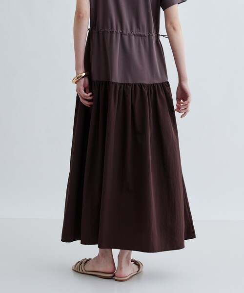 INDIVI GALLEST ワンピース ロング丈ジャージワンピース