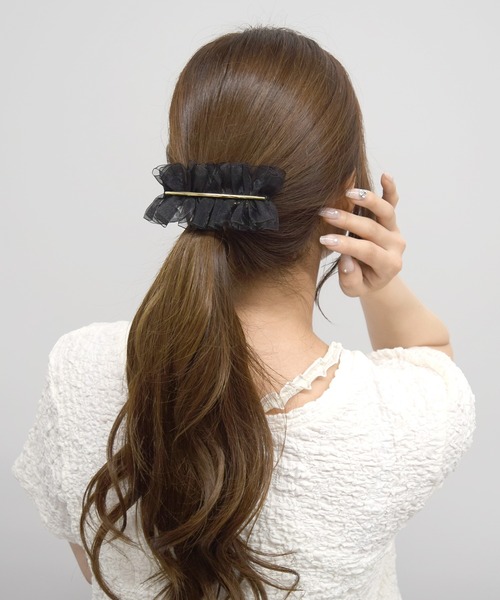 Flowering（フラワーリング） ヘアクリップ ニュアンスメタル×リボン