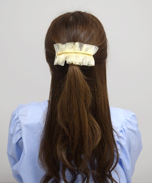 Flowering（フラワーリング） ヘアクリップ ニュアンスメタル×リボン