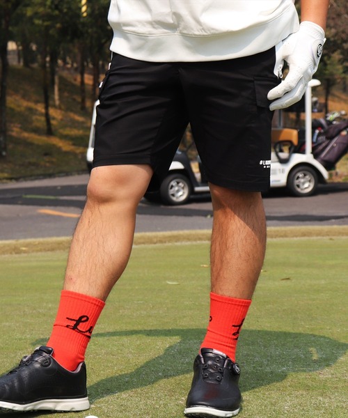 カーゴパンツ (RM)「LUXE/R GOLF」ストレッチ クロス サイドライン