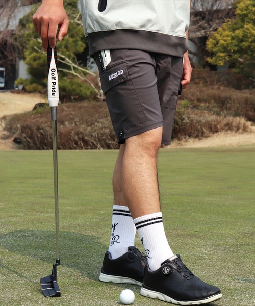 カーゴパンツ (RM)「LUXE/R GOLF」ストレッチ クロス サイドライン