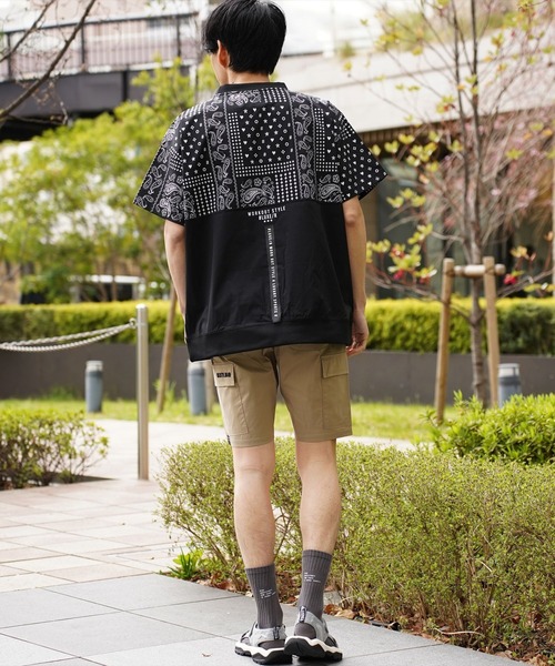 LUXE/R GOLF ストレッチ　クロスサイドライン ショートカーゴパンツ RM)【LUXE/R GOLF】ストレッチ クロス サイドライン ショート