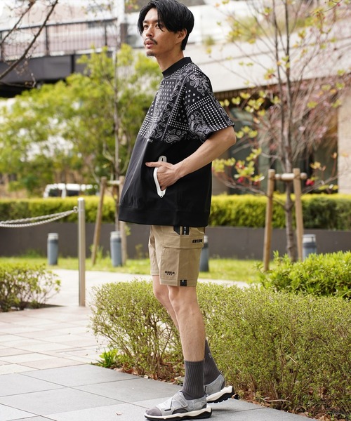 カーゴパンツ (RM)「LUXE/R GOLF」ストレッチ クロス サイドライン