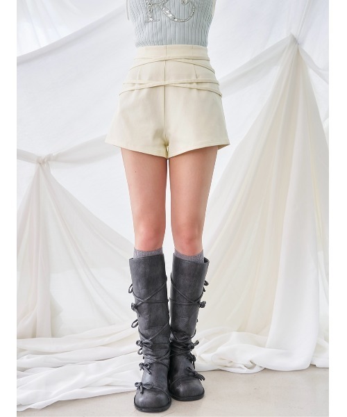 Darich ダブルクロスベルトショートパンツ S Darich パンツ ダブルクロスベルトショートパンツ レディース