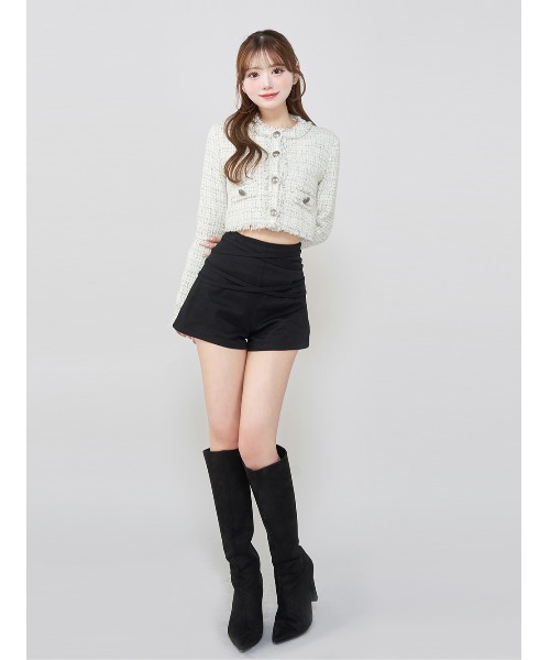 Darich パンツ ダブルクロスベルトショートパンツ レディース