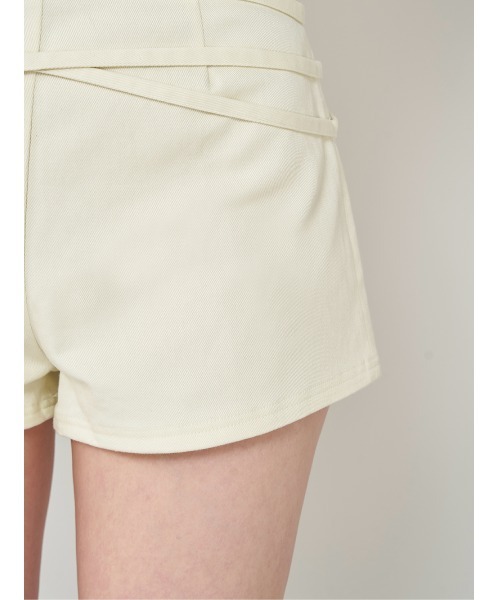 Darich パンツ ダブルクロスベルトショートパンツ レディース