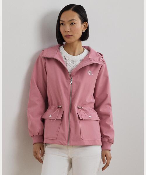 ☆美品 RALPH LAUREN レディースジャケット LAUREN RALPH コート アウター フルジップ フーデッド