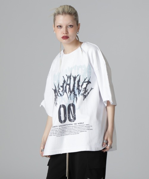 DankeSchon SWITCH S/S TEE Tシャツ ホワイト DANKE SCHON tシャツ DankeSchon/ダンケシェーン/SWITCH S/S TEE