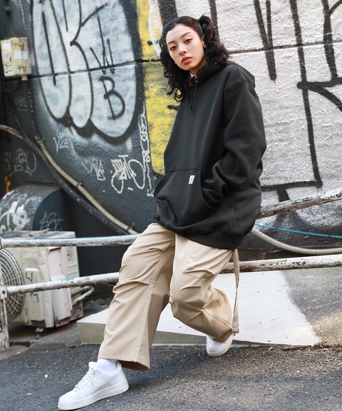 Carhartt 「Carhartt」 プルオーバーパーカー L グレー メンズ