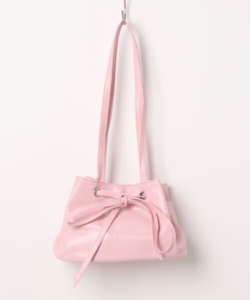 STYLEBLOCK ショルダーバッグ バッグ リボン付き巾着型ミニ