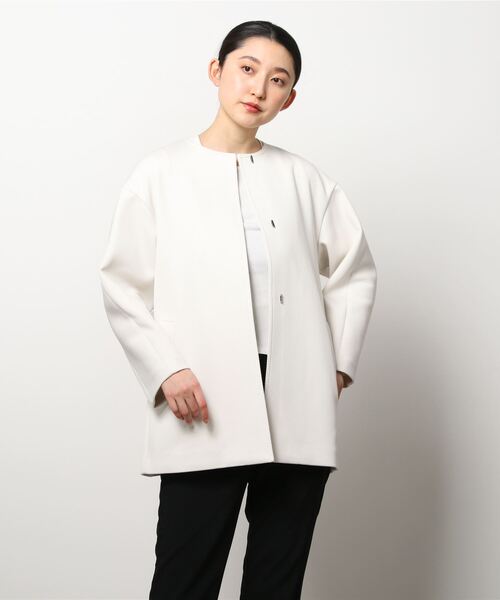 UNITED ARROWS（ユナイテッドアローズ） ノーカラーコート 36 ホワイト