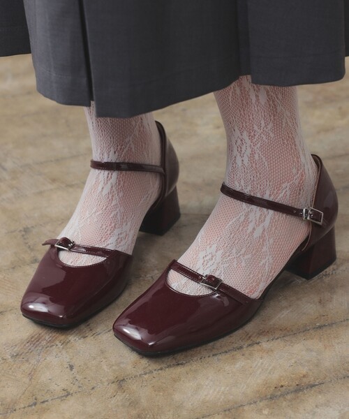 Ray BEAMS　レザーパンプス Ray BEAMS（レイ ビームス） パンプス ストラップ ベルト パンプス