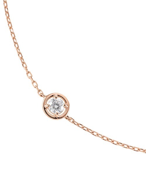 4℃（ヨンドシー） ブレスレット K10ピンクゴールド 一粒 ブレスレット