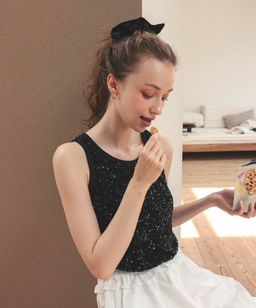 スパンコールタンクトップのおすすめ人気商品一覧 通販 - Yahoo