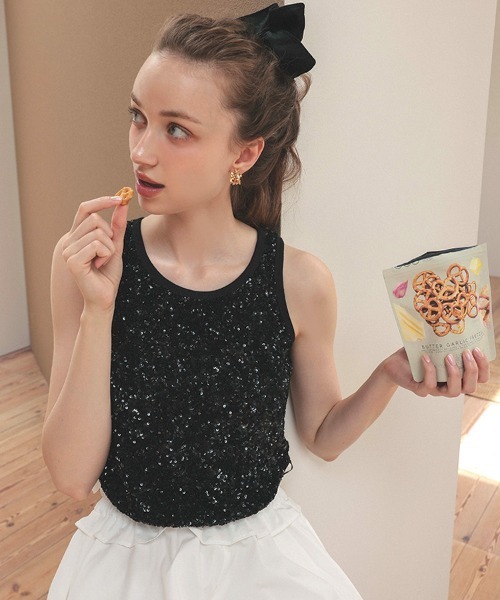 スパンコールタンクトップのおすすめ人気商品一覧 通販 - Yahoo