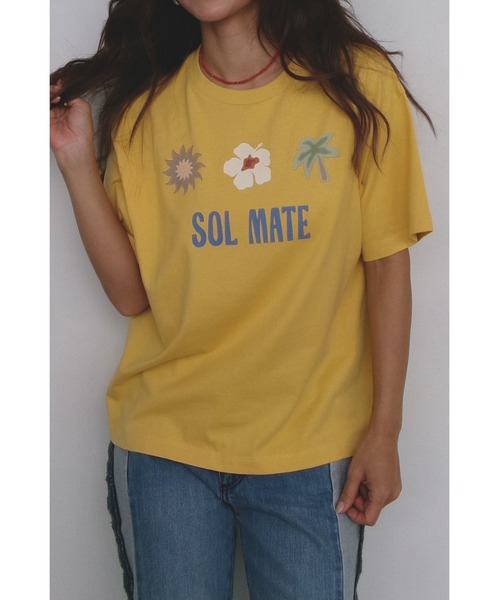 ALEXIA STAM＊Sol Mate Tee＊ソルメイトTee＊イエロー ALEXIA STAM（アリシアスタン） tシャツ Sol Mate Tee /ソルメイトTee