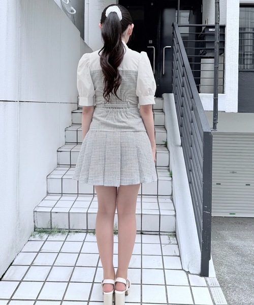 NOMAE ミニワンピース NOMAE ワンピース BACKリボンミニワンピース : ZOZOTOWN Yahoo